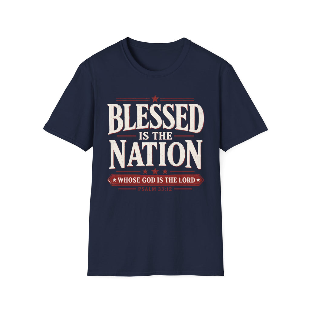 Blessed Is The Nation Red T-Shirt