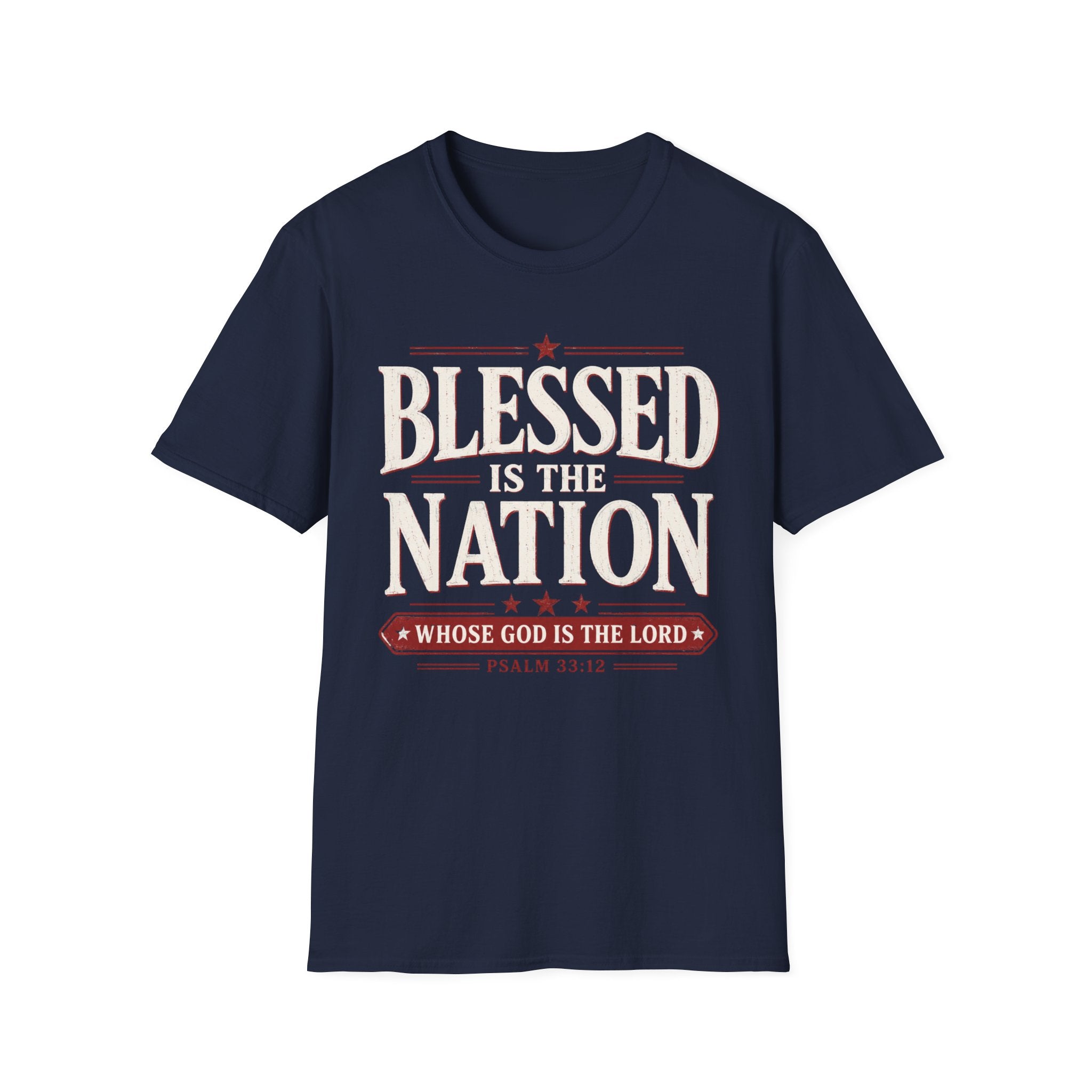 Blessed Is The Nation Red T-Shirt