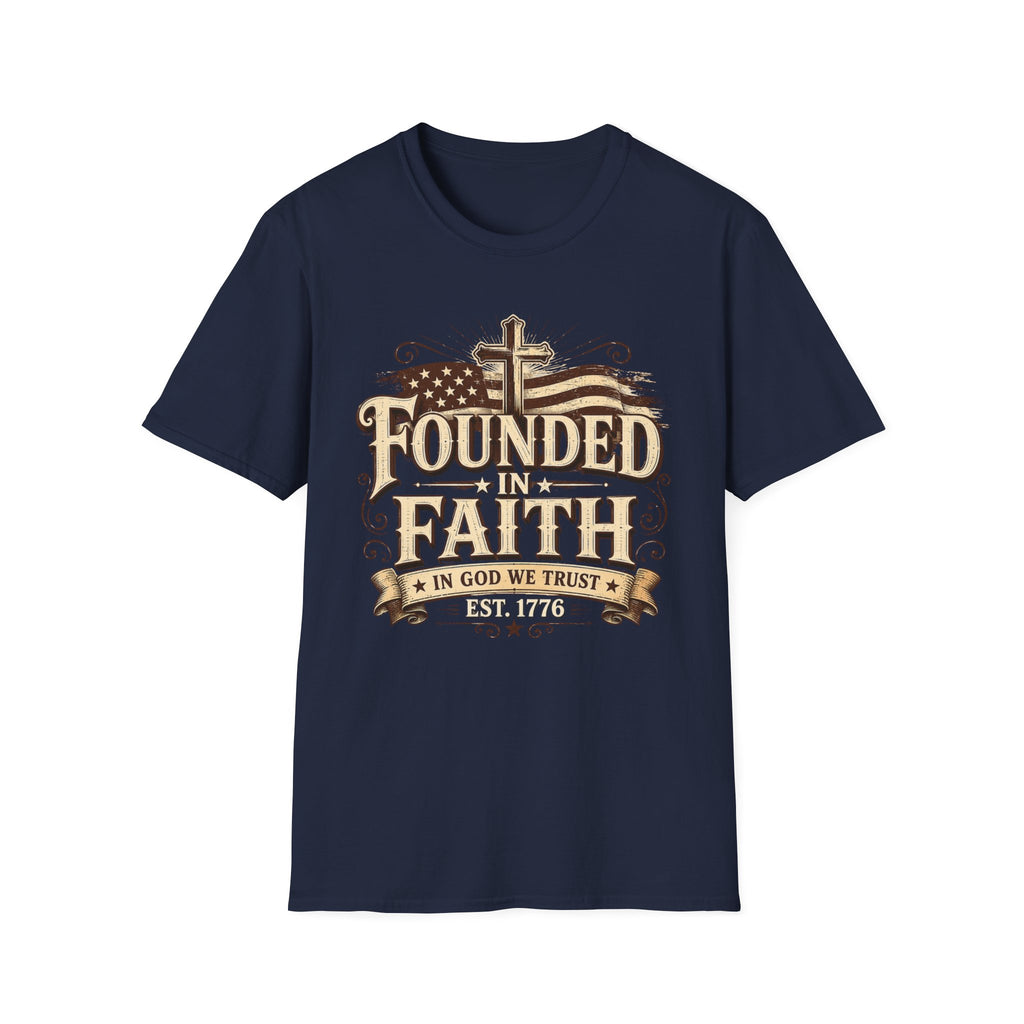 Founded In Faith Flag T-Shirt