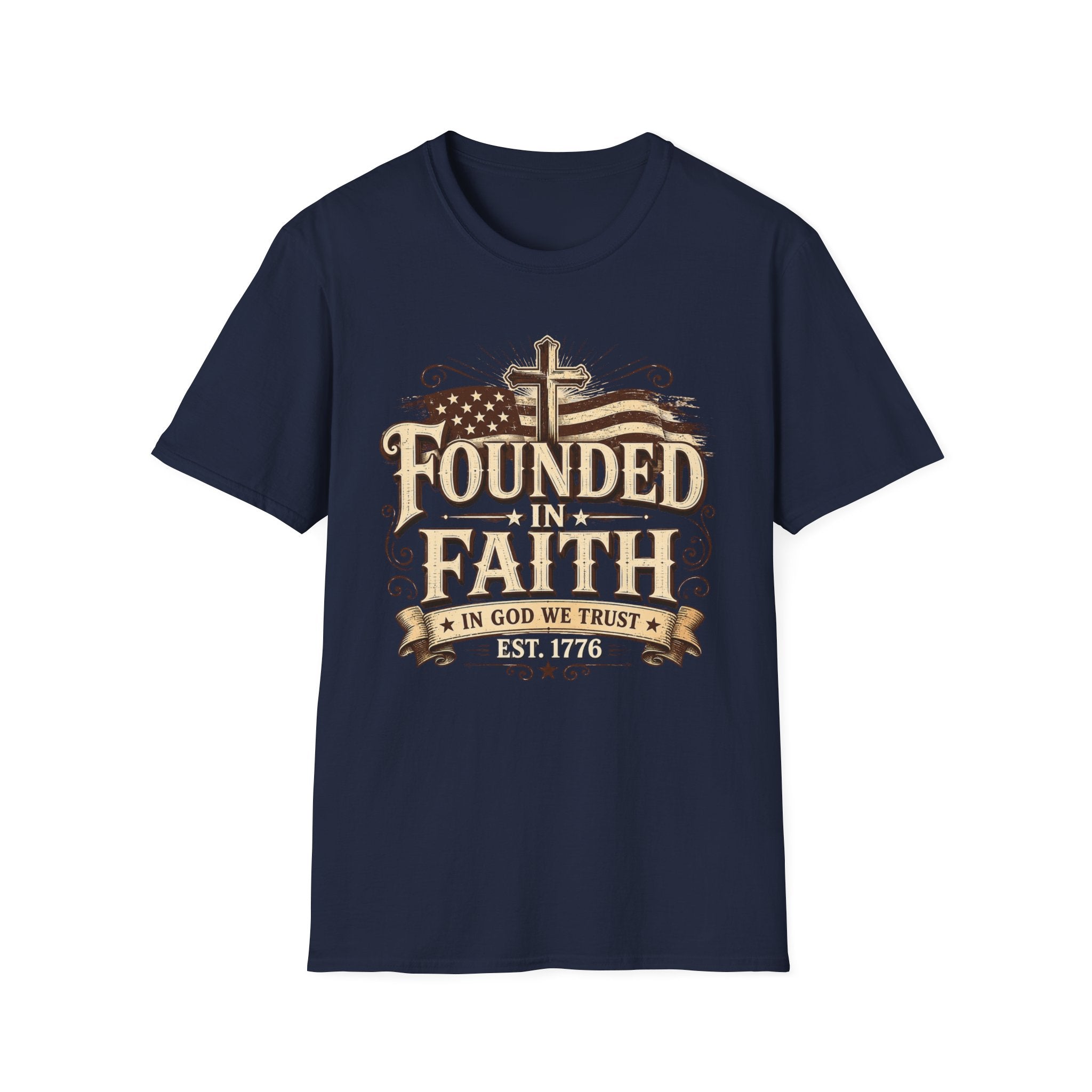 Founded In Faith Flag T-Shirt