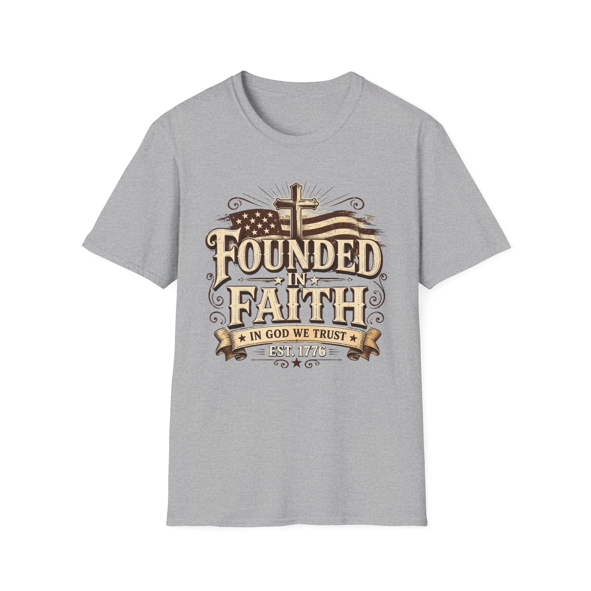 Founded In Faith Flag T-Shirt