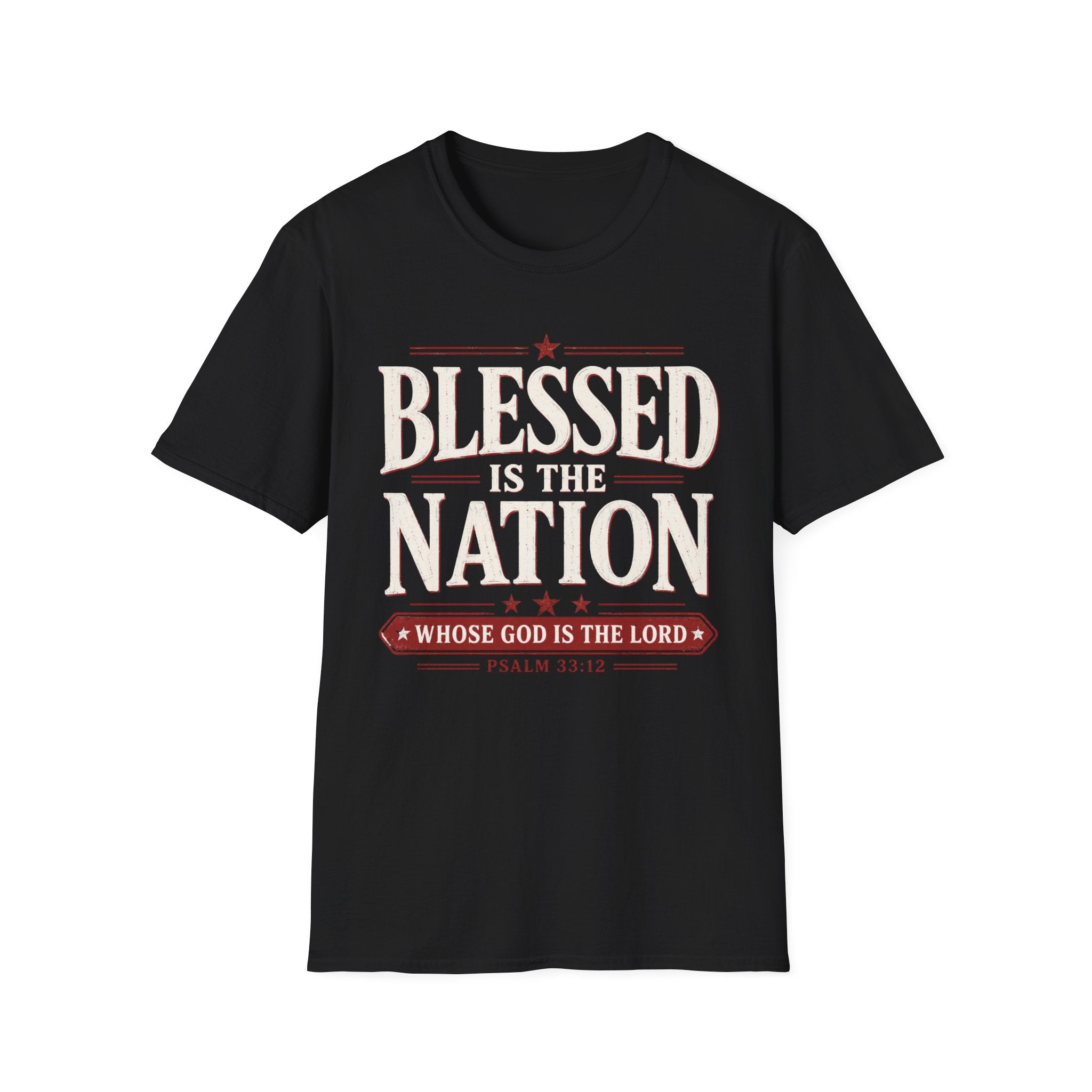 Blessed Is The Nation Red T-Shirt