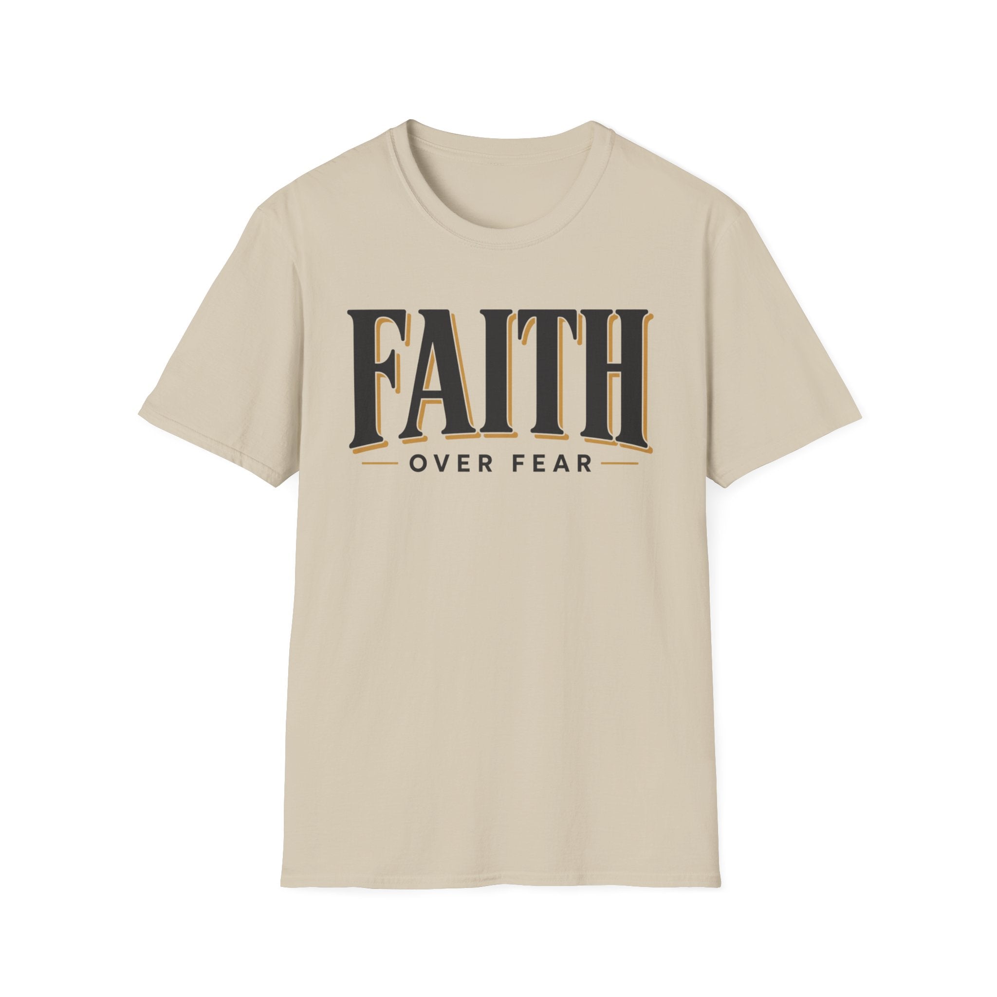 Faith Over Fear Black And Gold T-Shirt