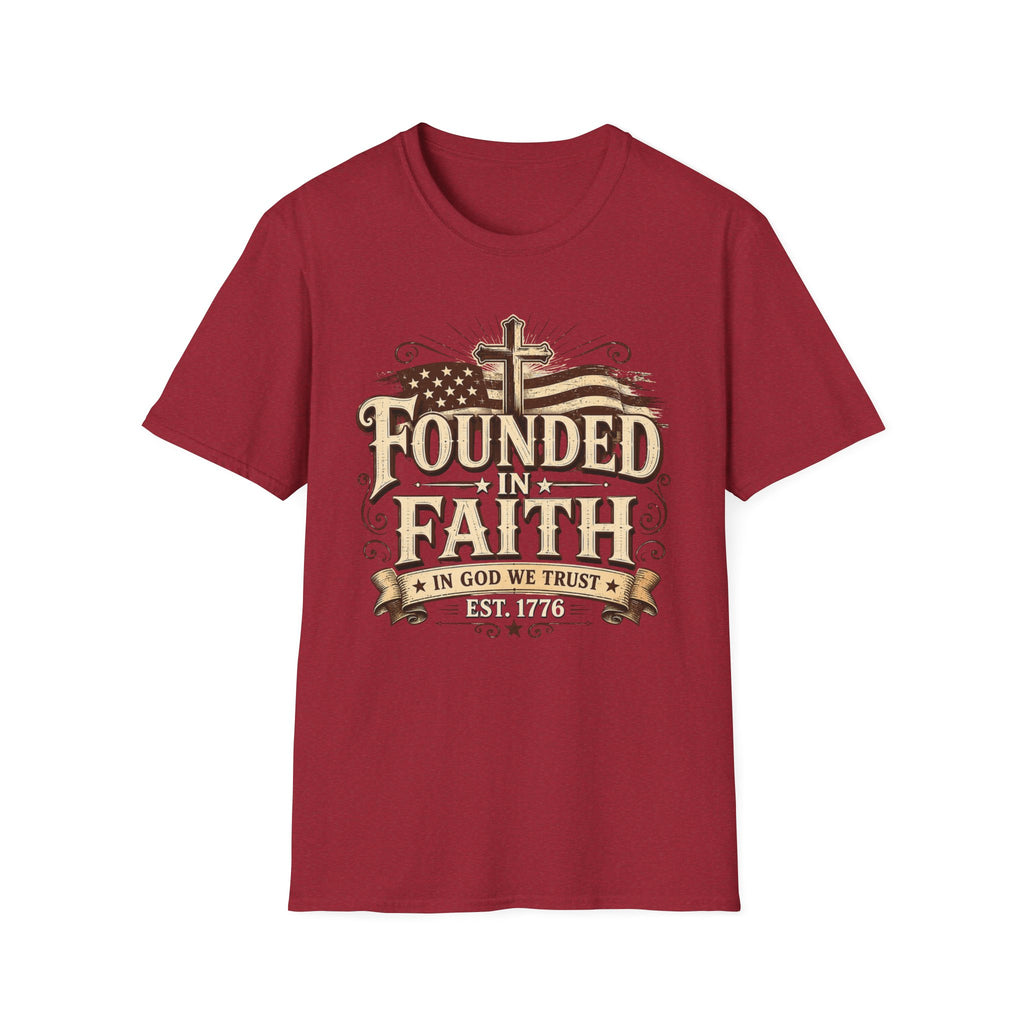 Founded In Faith Flag T-Shirt