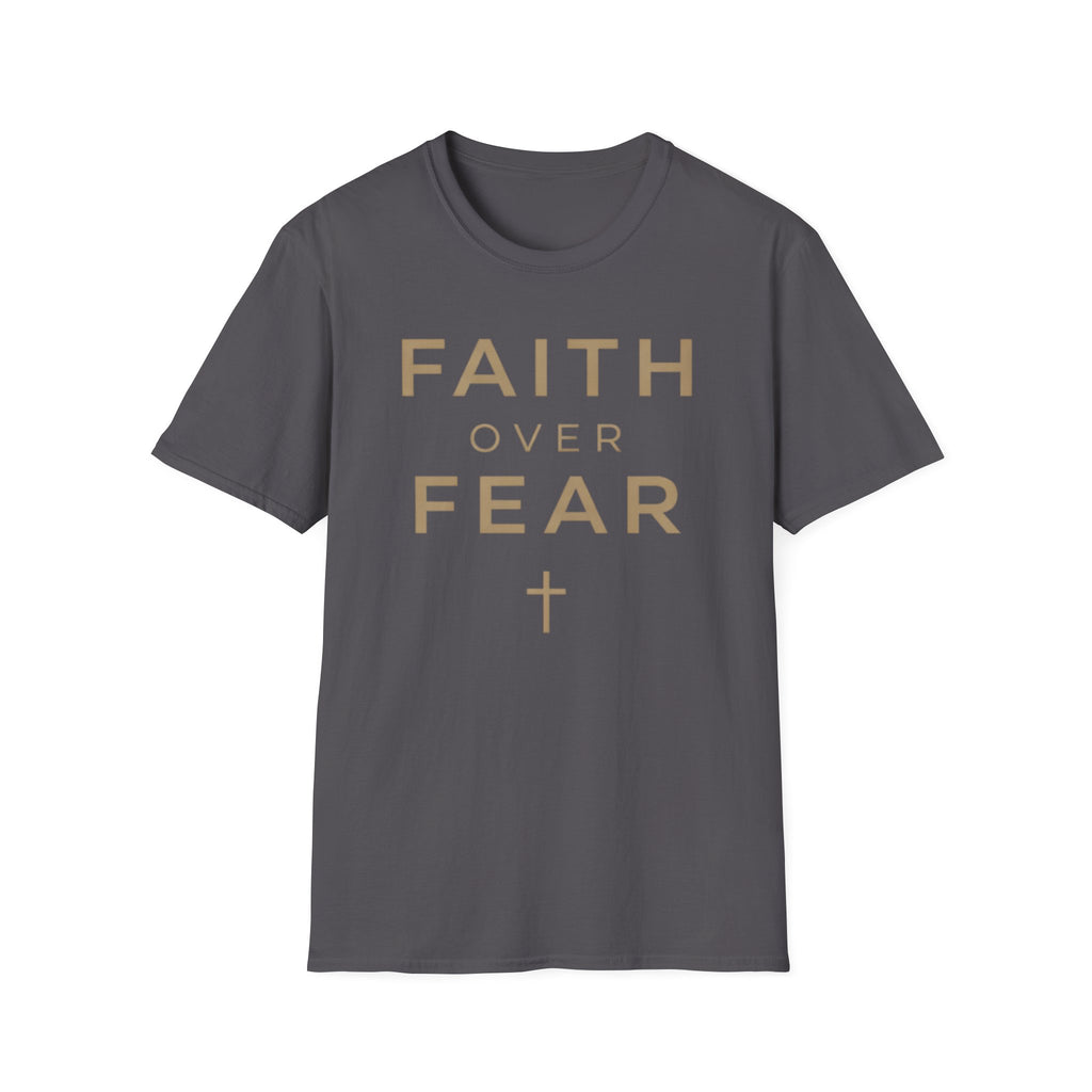 Faith Over Fear Gold Cross T-Shirt