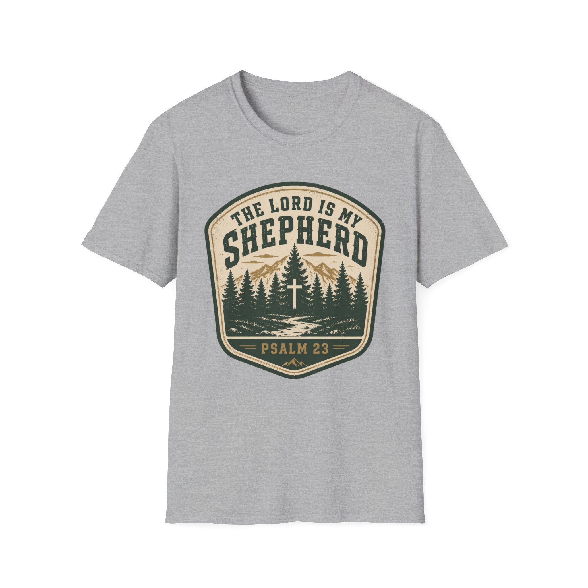 The Lord Is My Shephard Badge Style T-Shirt