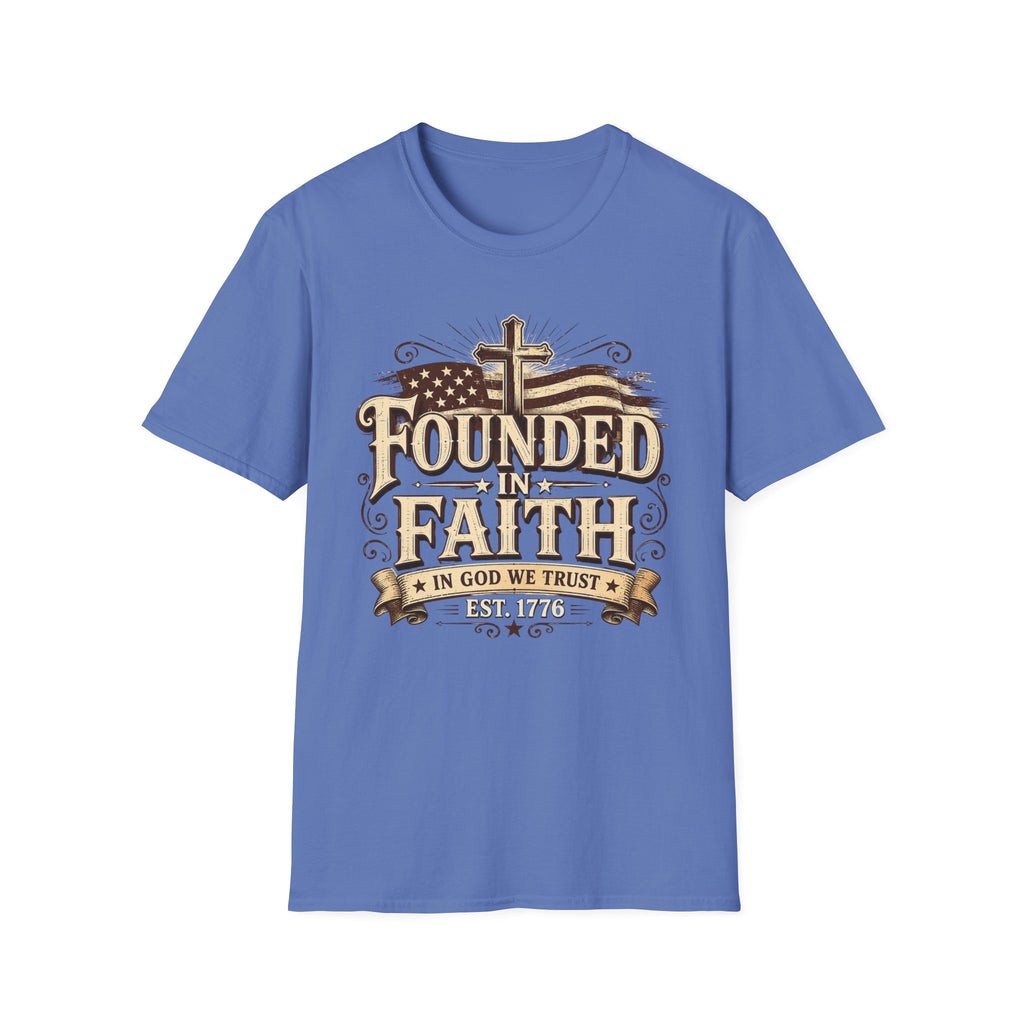 Founded In Faith Flag T-Shirt