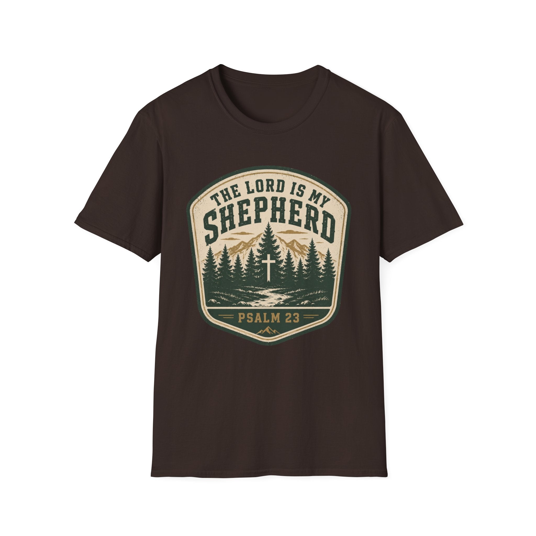 The Lord Is My Shephard Badge Style T-Shirt