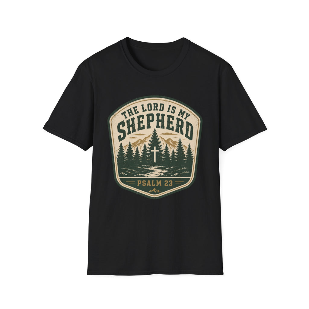 The Lord Is My Shephard Badge Style T-Shirt