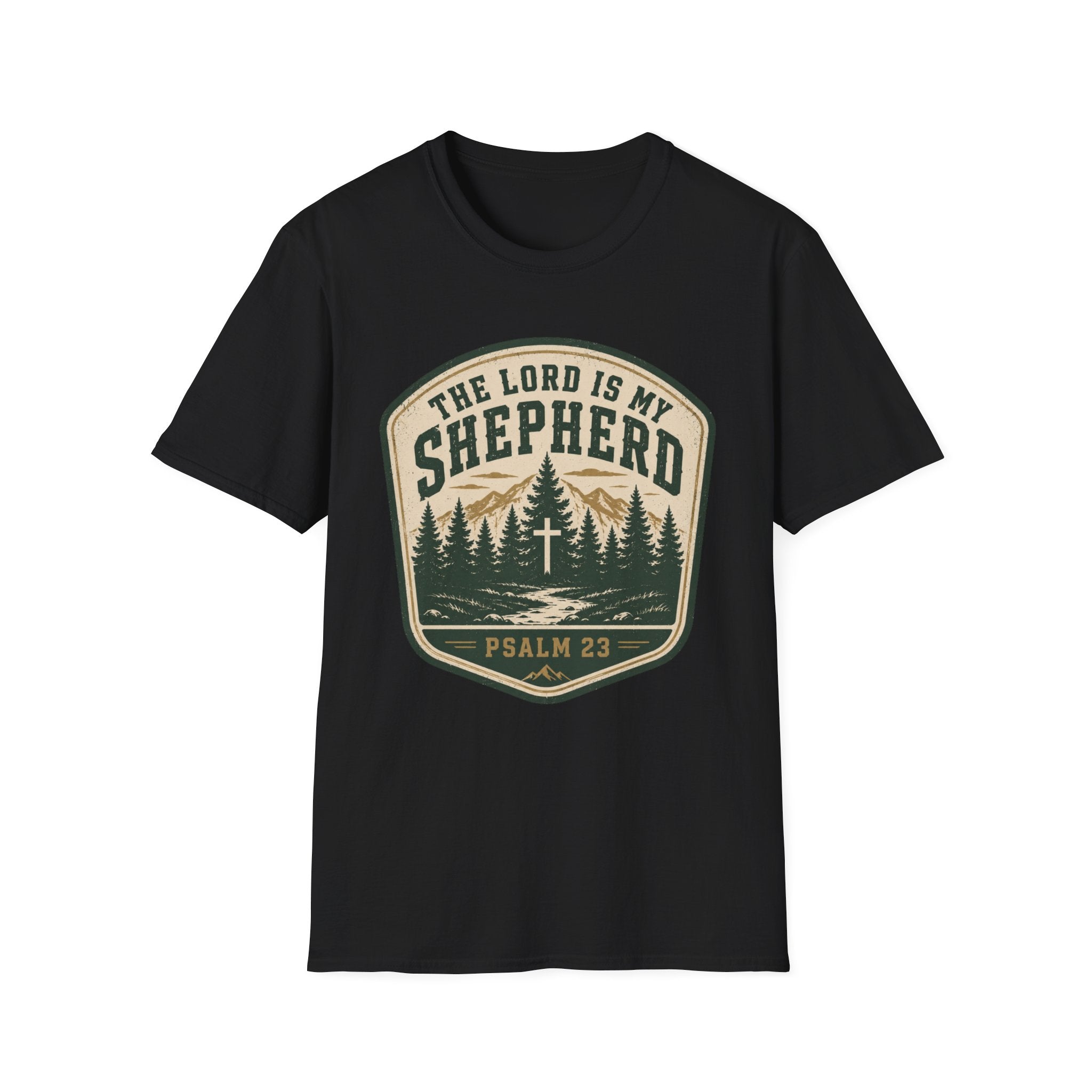 The Lord Is My Shephard Badge Style T-Shirt