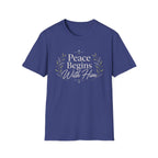 Peace Begins With Him T-Shirt
