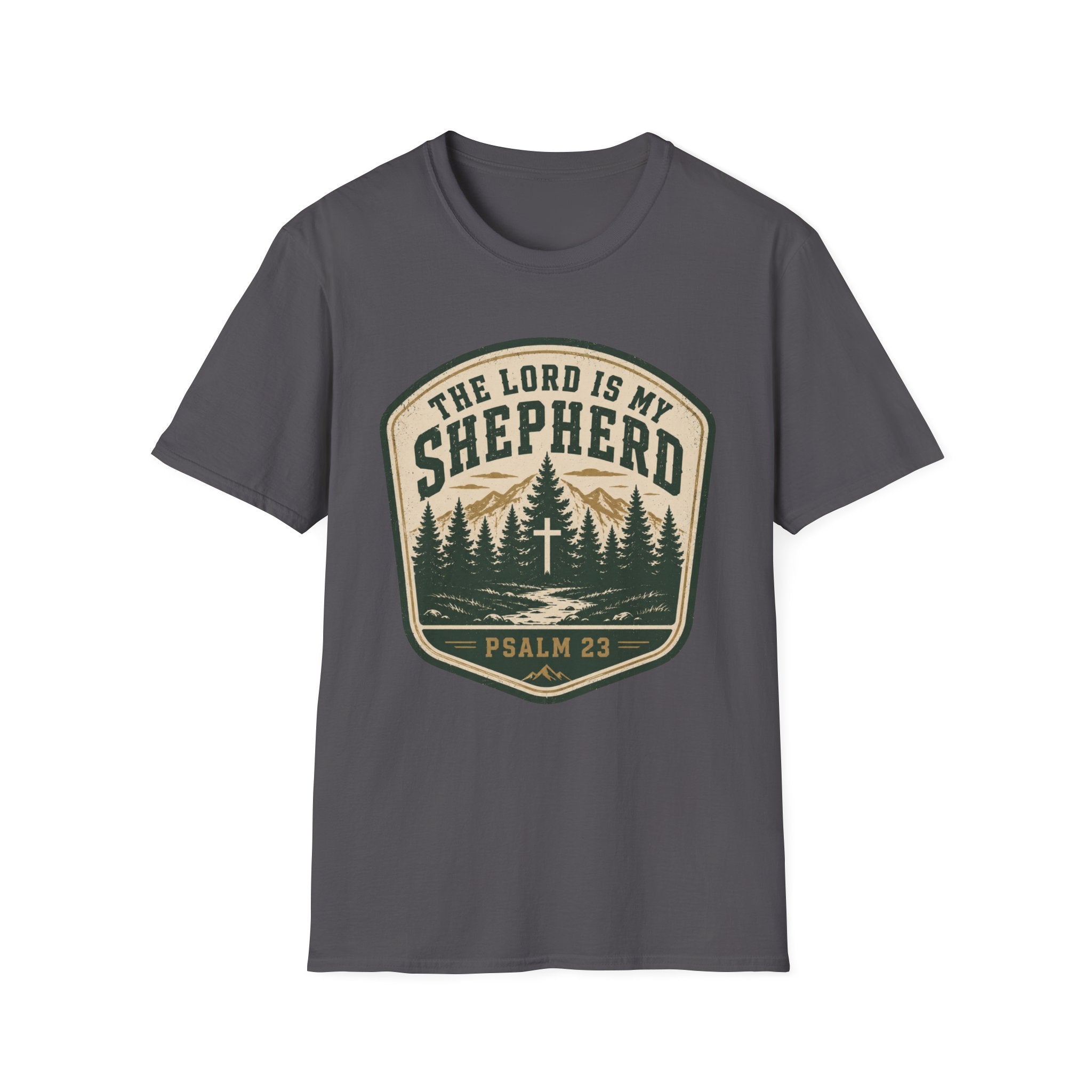 The Lord Is My Shephard Badge Style T-Shirt