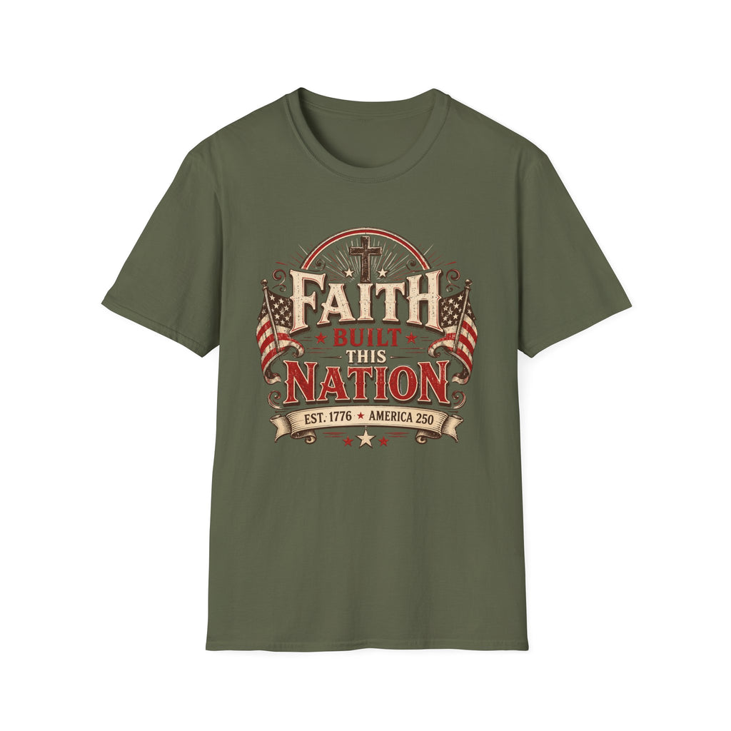 Faith Built This Nation Flag T-Shirt