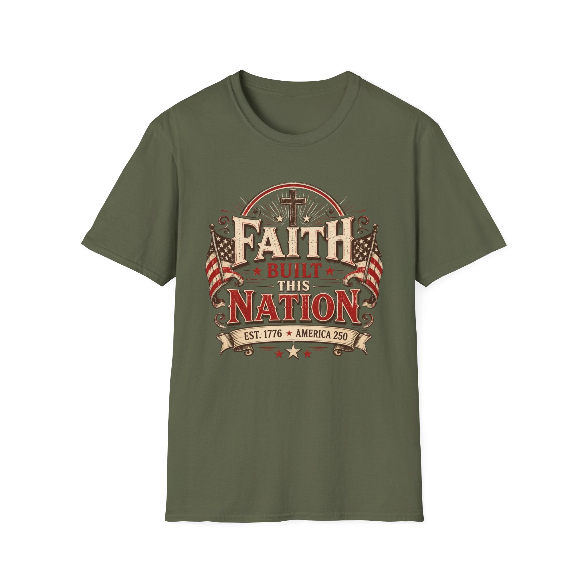 Faith Built This Nation Flag T-Shirt