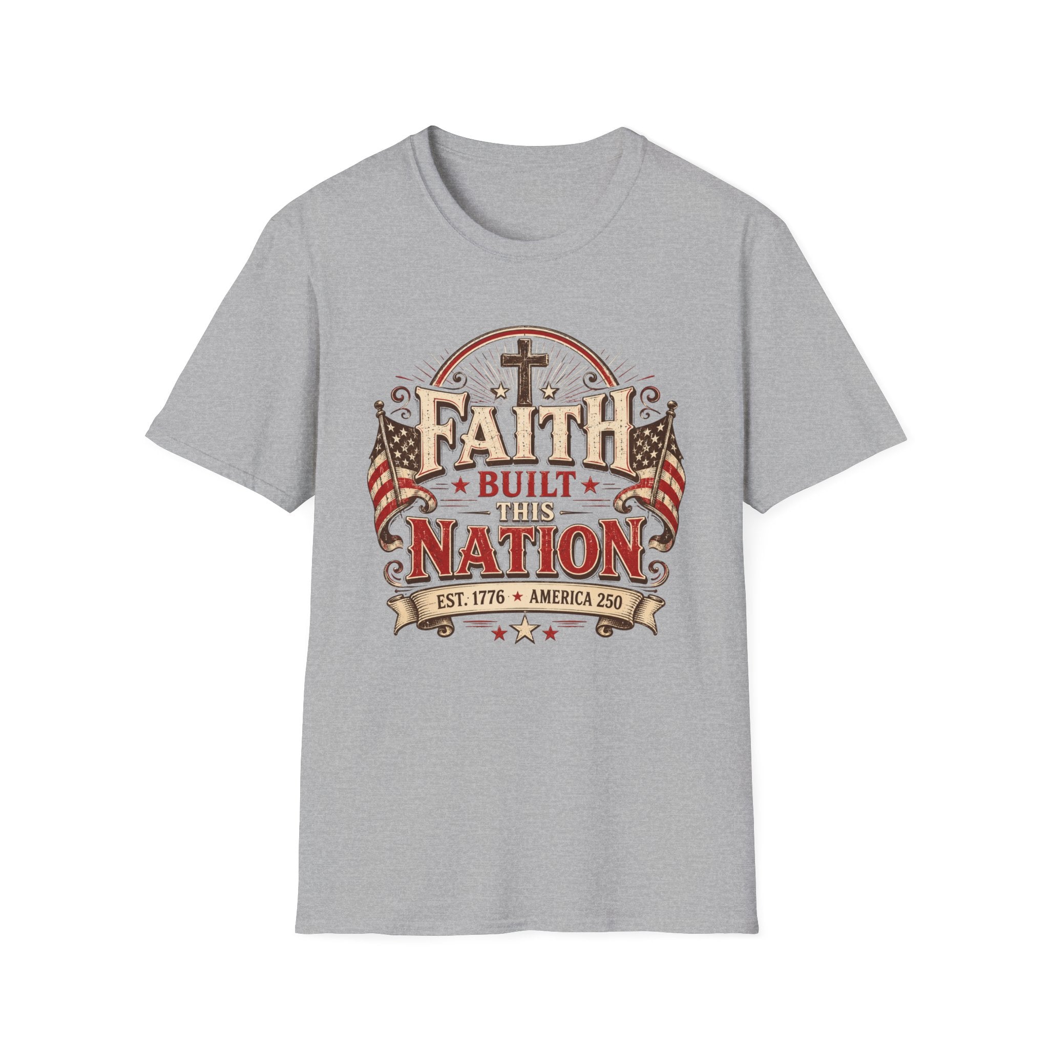 Faith Built This Nation Flag T-Shirt