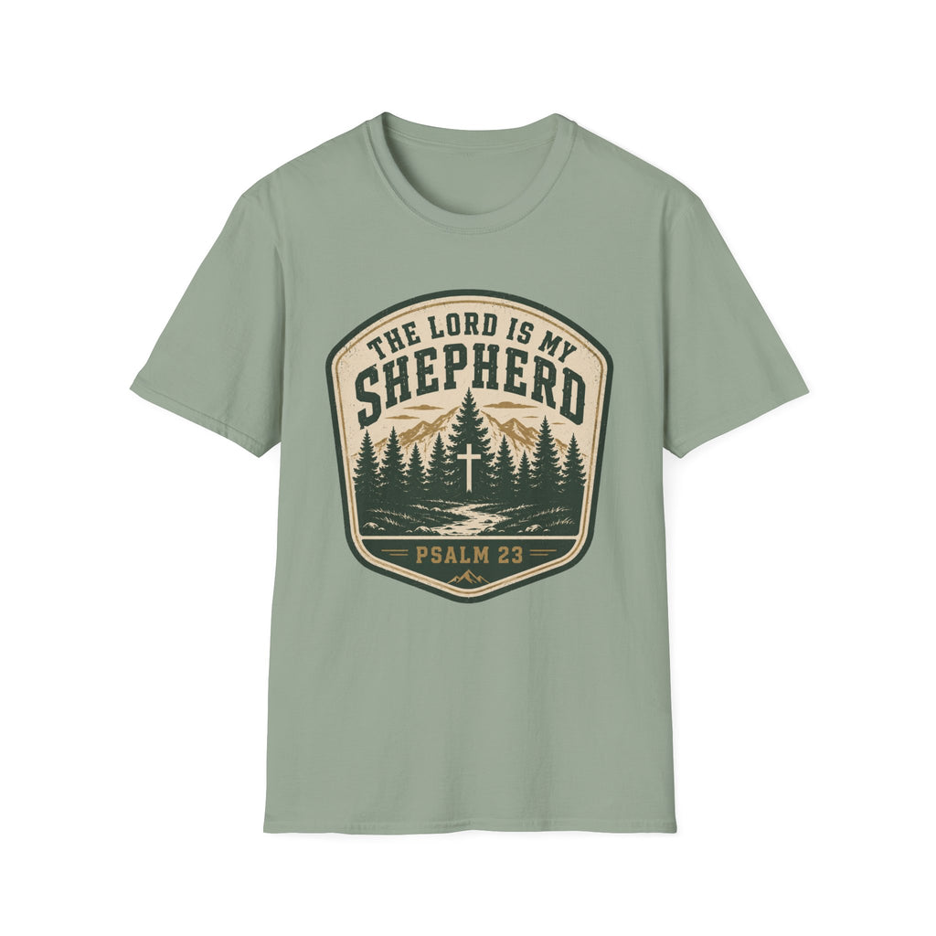 The Lord Is My Shephard Badge Style T-Shirt