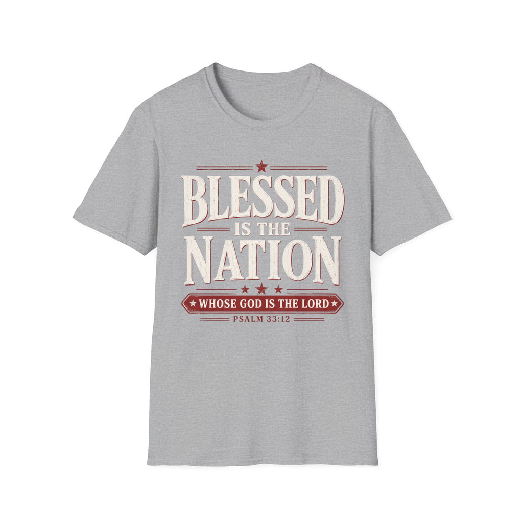 Blessed Is The Nation Red T-Shirt