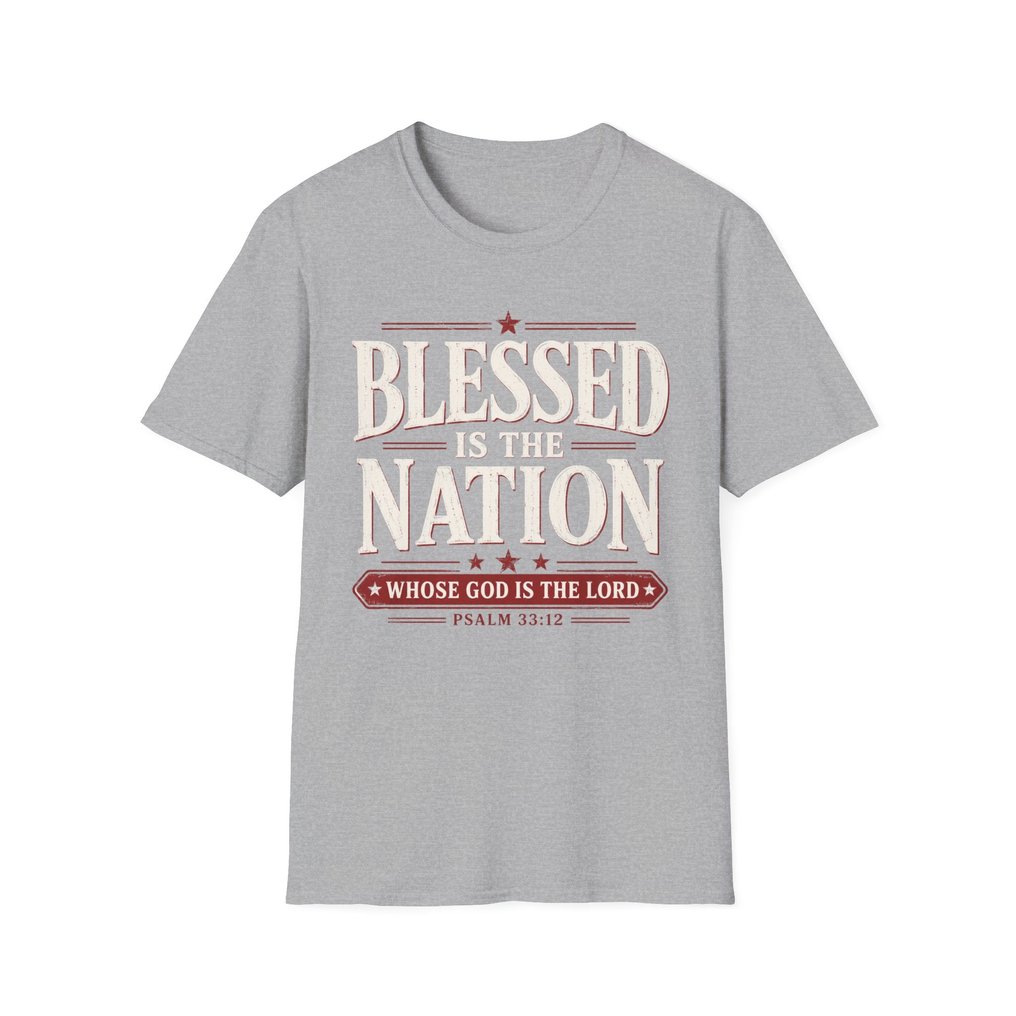 Blessed Is The Nation Red T-Shirt