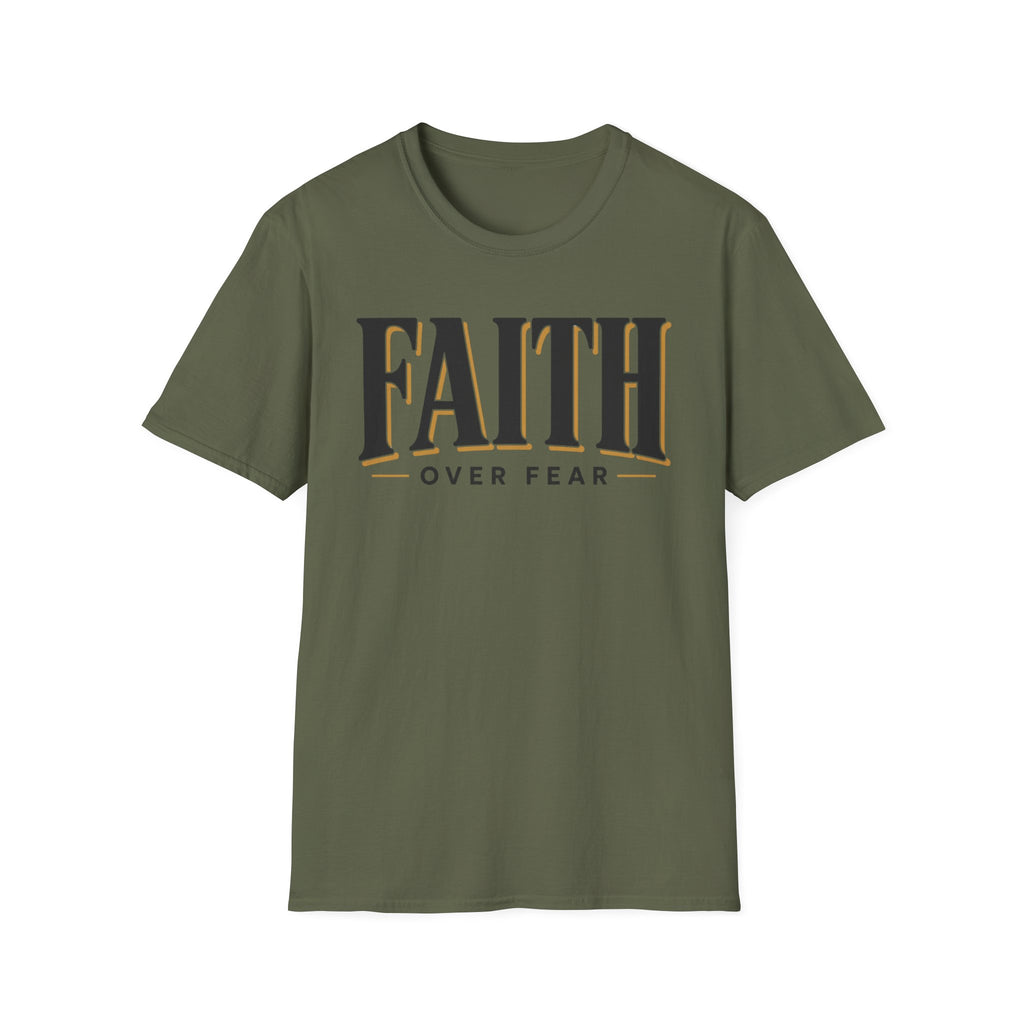 Faith Over Fear Black And Gold T-Shirt