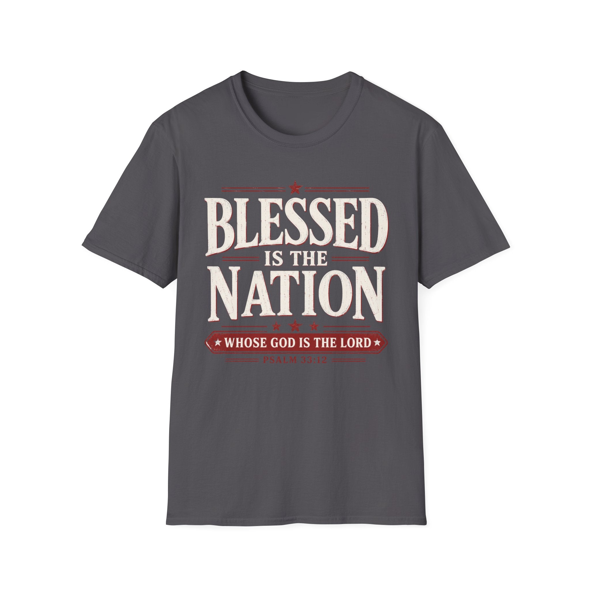 Blessed Is The Nation Red T-Shirt