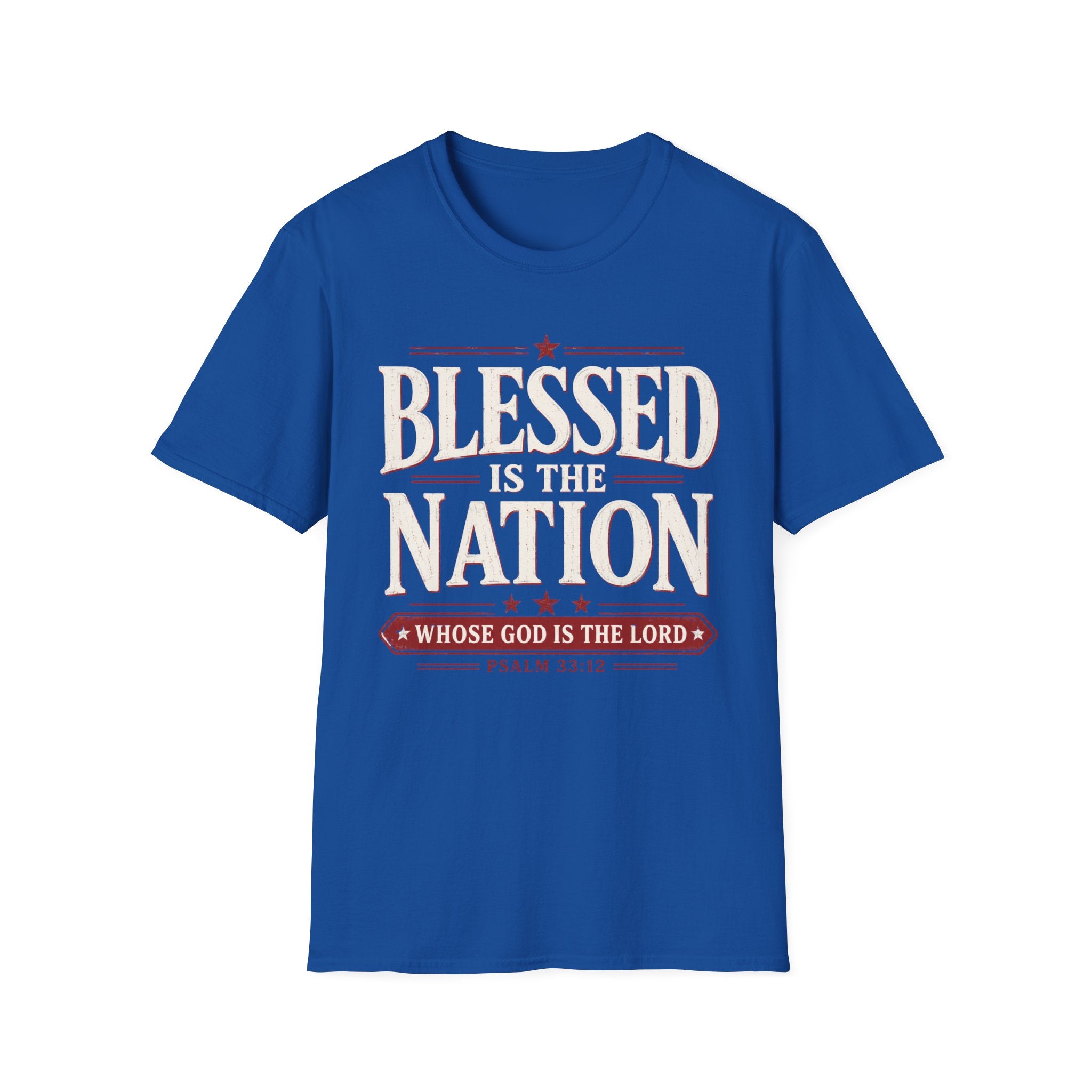 Blessed Is The Nation Red T-Shirt
