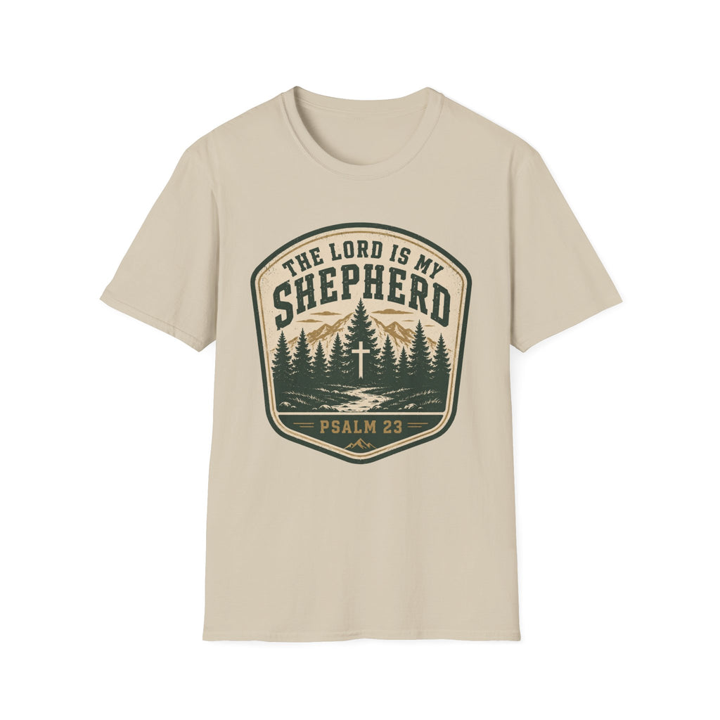 The Lord Is My Shephard Badge Style T-Shirt