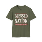 Blessed Is The Nation Red T-Shirt