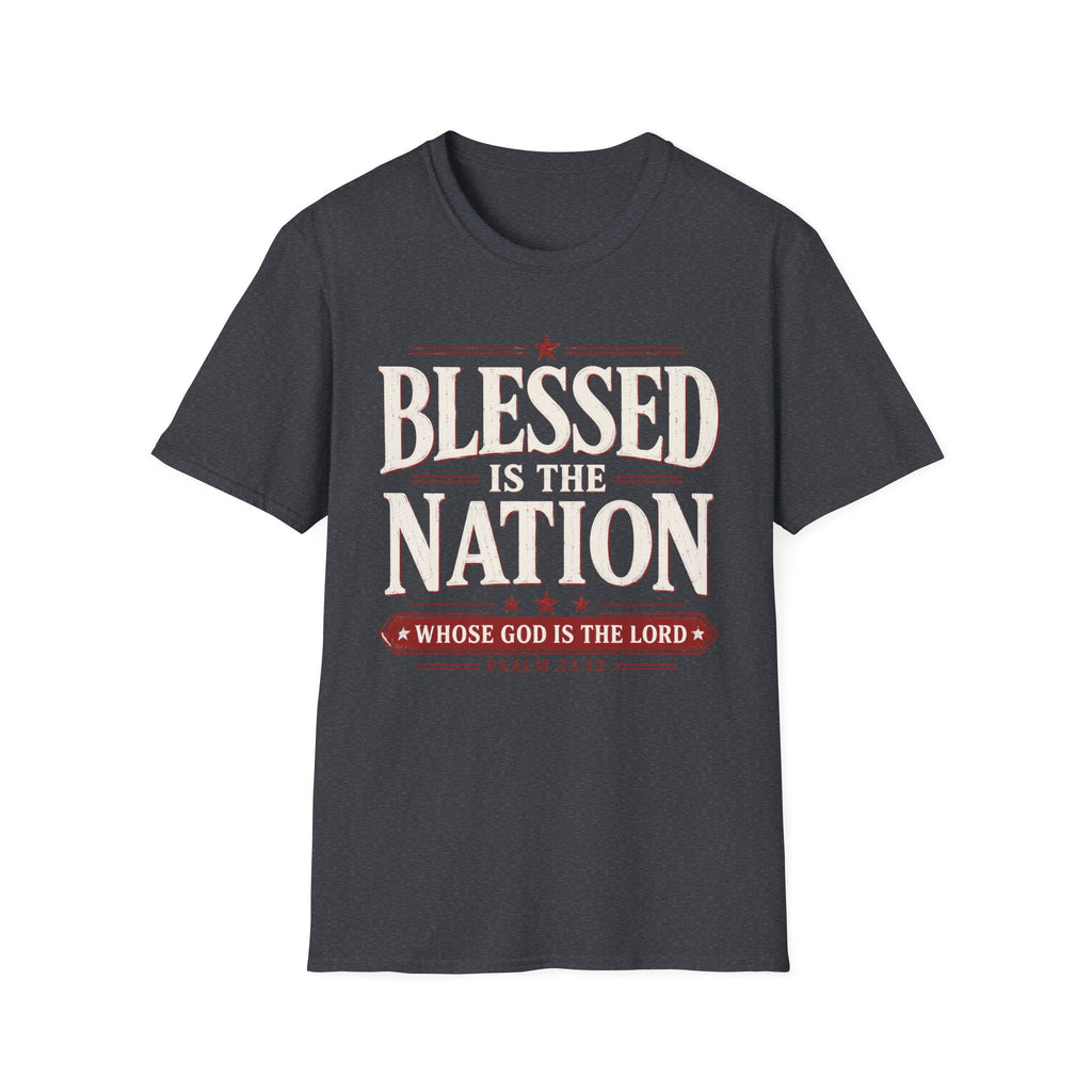 Blessed Is The Nation Red T-Shirt