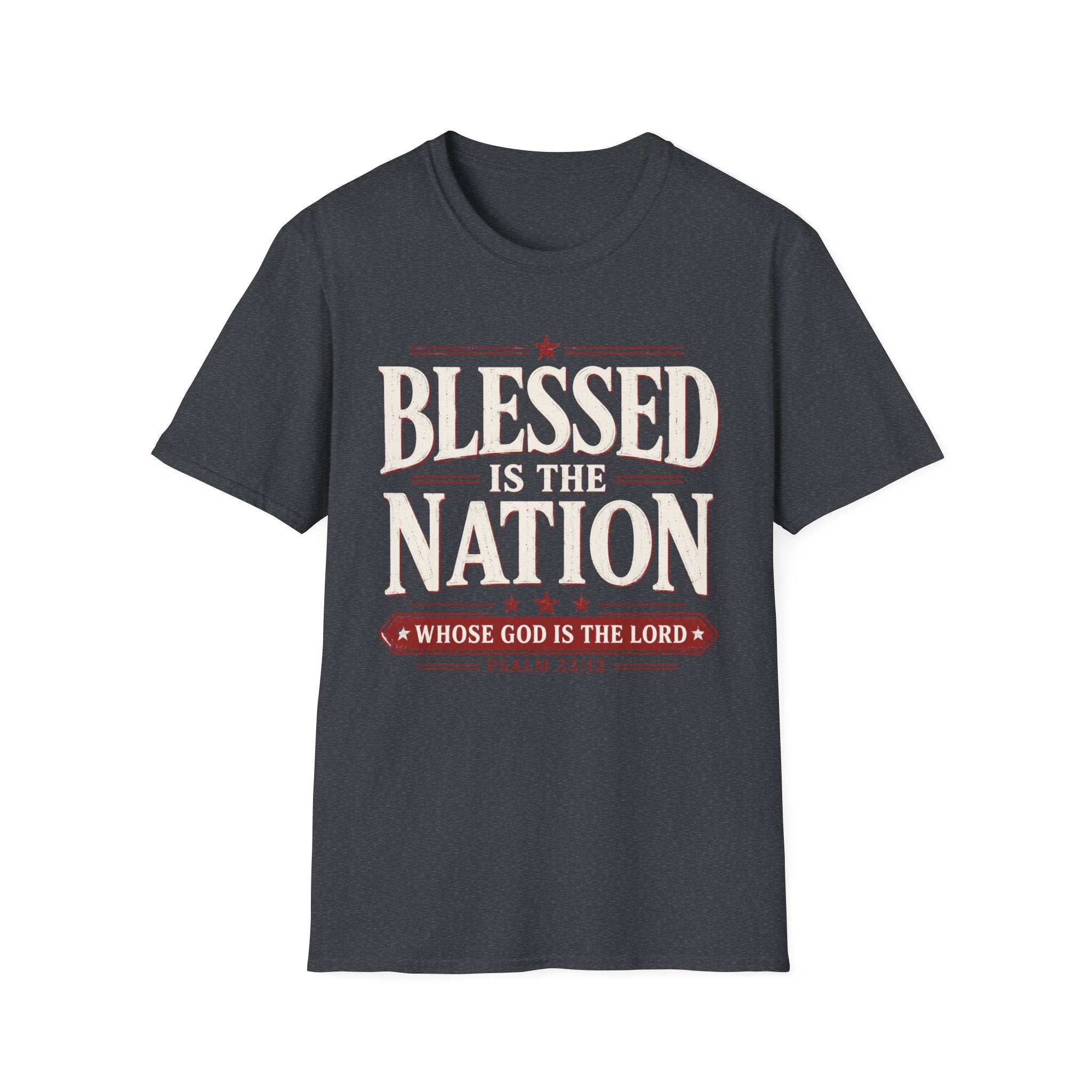 Blessed Is The Nation Red T-Shirt