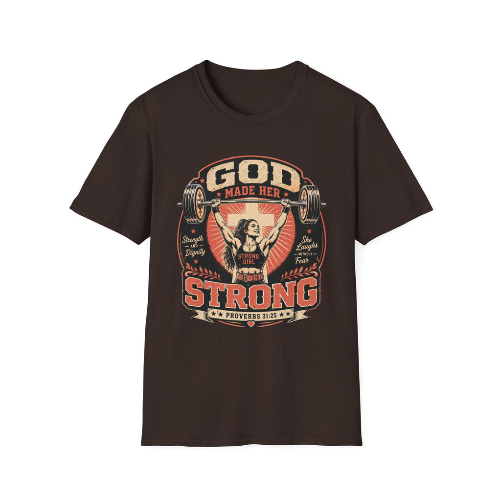 God Man Her Strong T-Shirt