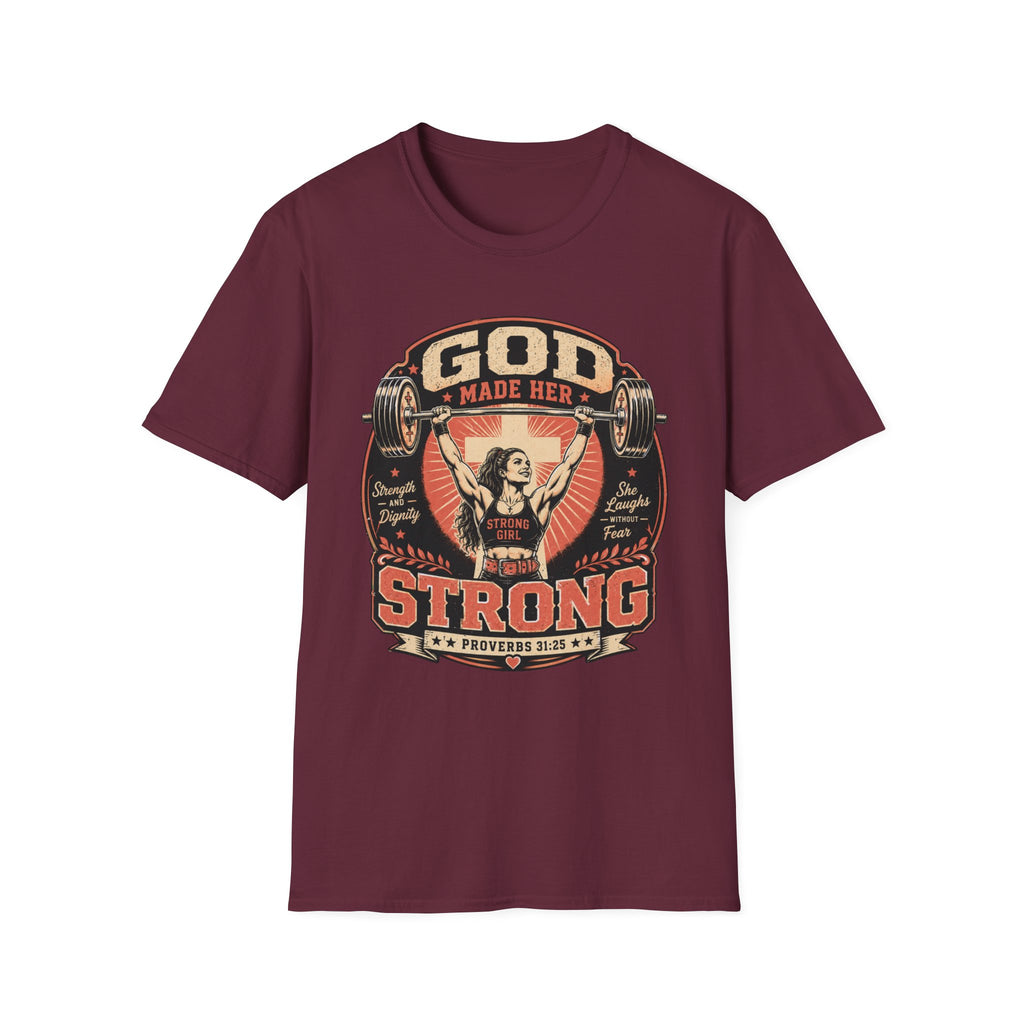 God Man Her Strong T-Shirt