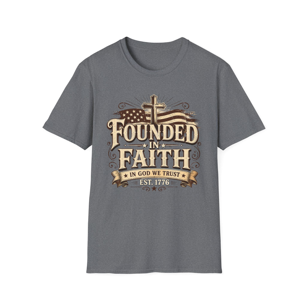 Founded In Faith Flag T-Shirt