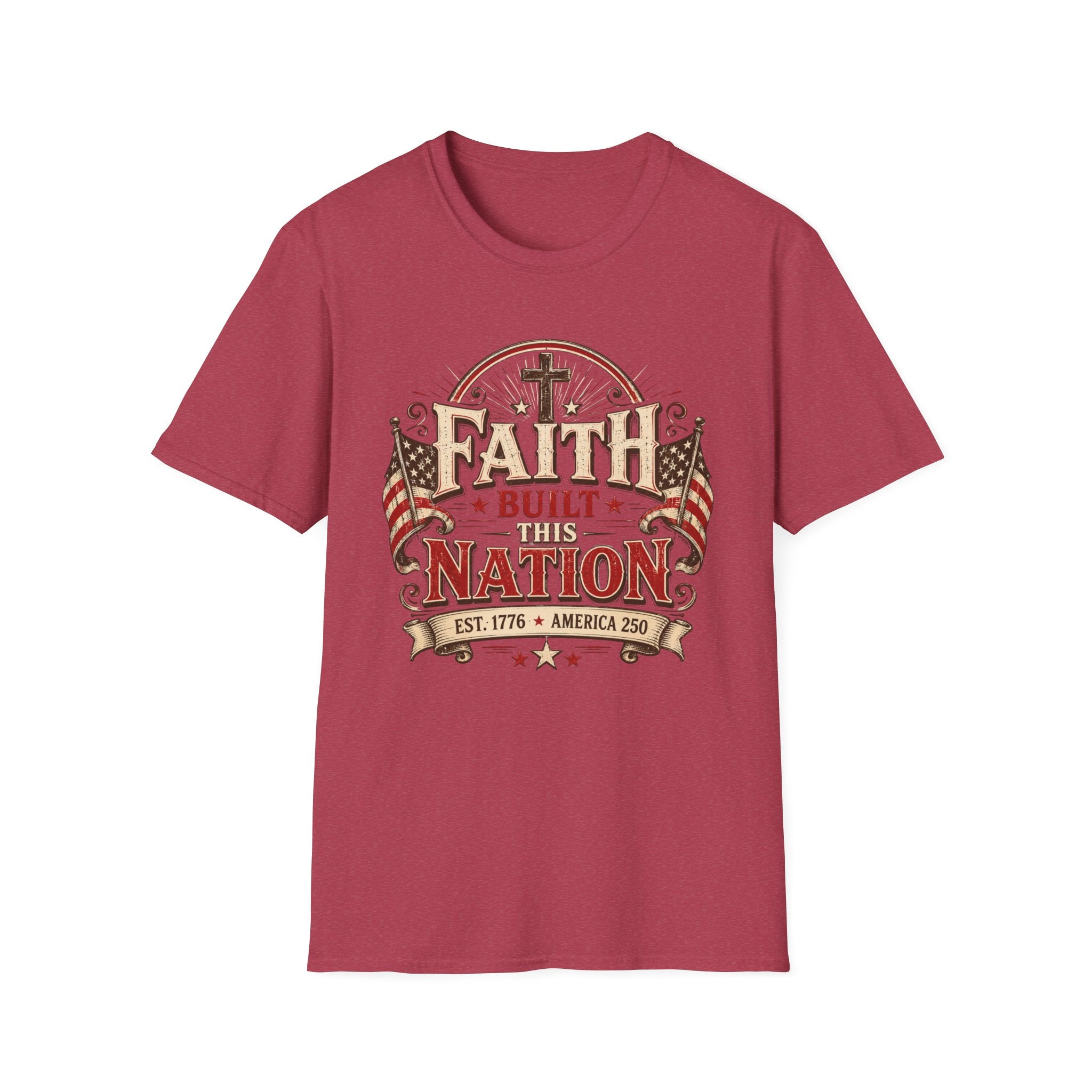 Faith Built This Nation Flag T-Shirt