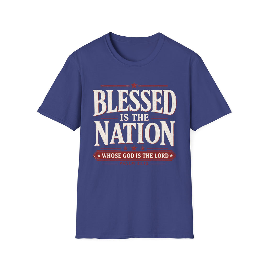 Blessed Is The Nation Red T-Shirt