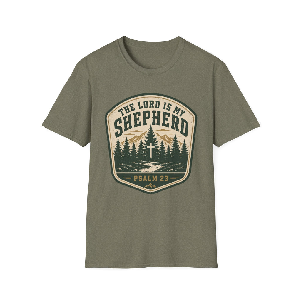 The Lord Is My Shephard Badge Style T-Shirt